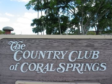 Coral Springs Country Club sign